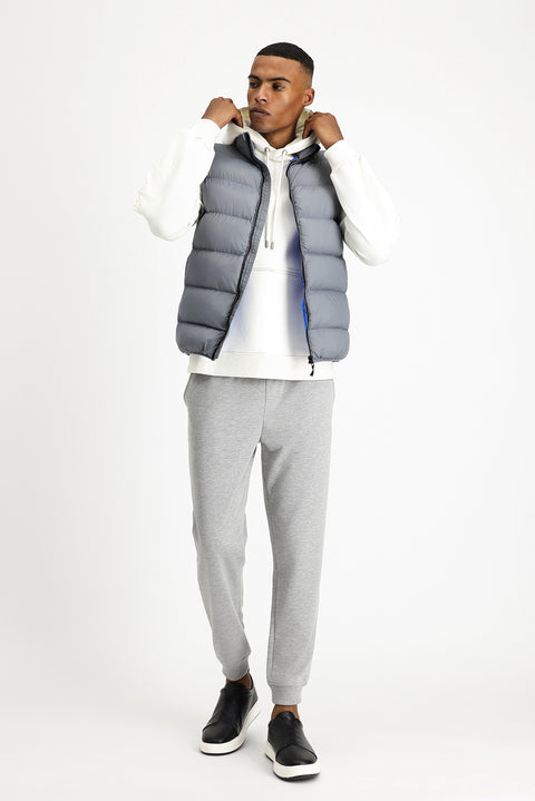 Medium Grey Quilted Sports Padded Vest with Bag