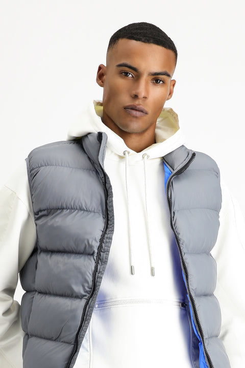 Medium Grey Quilted Sports Padded Vest with Bag