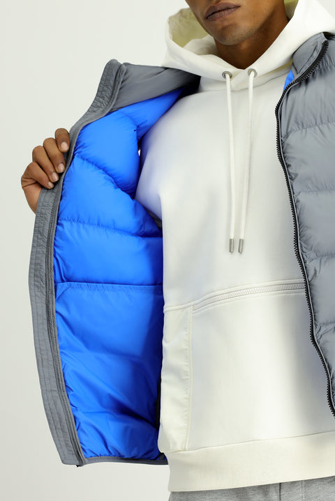 Medium Grey Quilted Sports Padded Vest with Bag