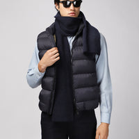 Dark Navy Quilted Sports Padded Vest with Bag