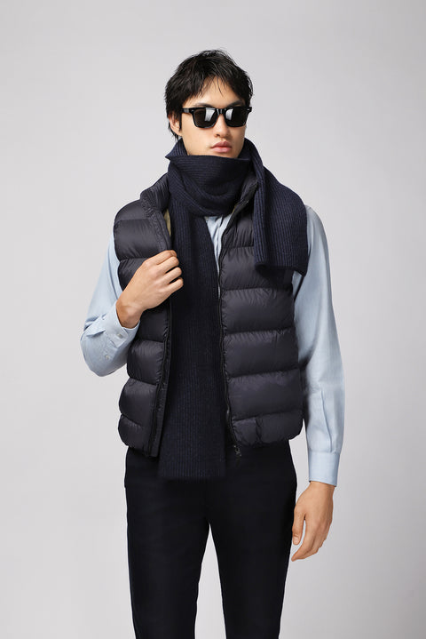 Dark Navy Quilted Sports Padded Vest with Bag
