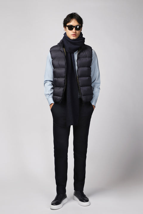 Dark Navy Quilted Sports Padded Vest with Bag