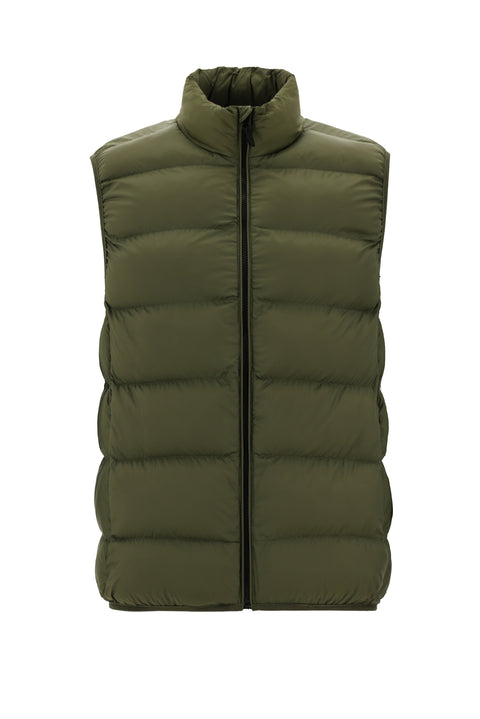 Medium Khaki Quilted Sports Padded Vest with Bag