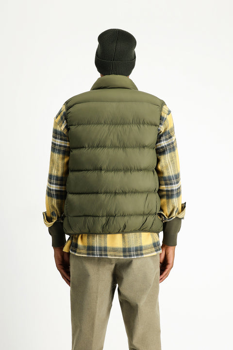 Medium Khaki Quilted Sports Padded Vest with Bag