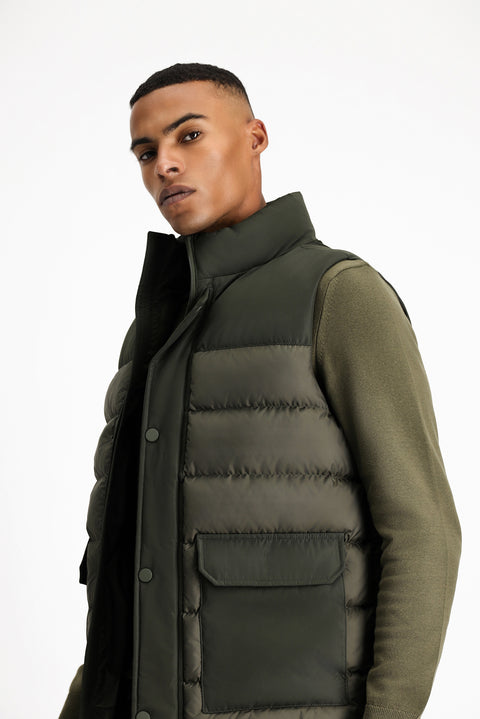 Medium Khaki Sports Padded Vest