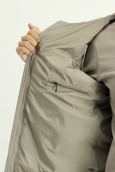 Medium Mink Slim Fit Narrow Cut Hooded Sports Vest