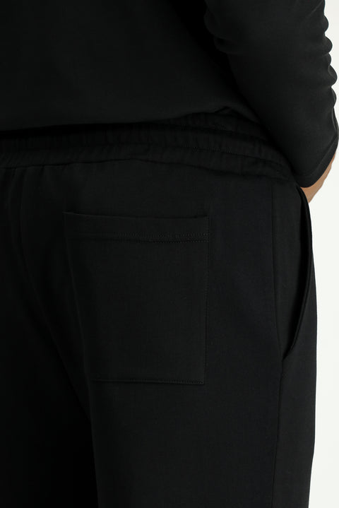 Black Cotton Sweatpants / Track Pants