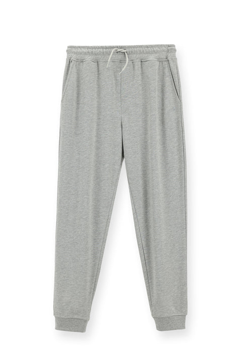 Medium Grey Melange Cotton Sweatpants / Sweatpants
