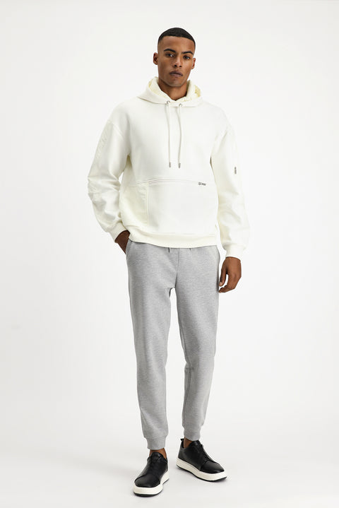 Medium Grey Melange Cotton Sweatpants / Sweatpants