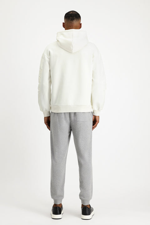 Medium Grey Melange Cotton Sweatpants / Sweatpants