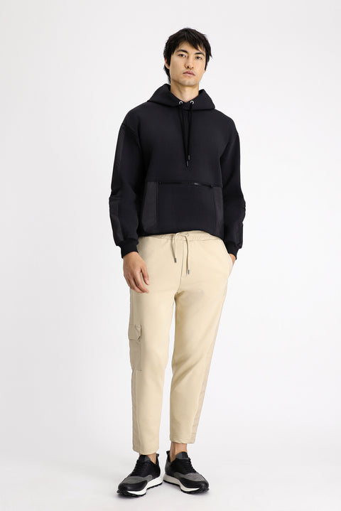 Medium Beige Cotton Cargo Pocket Sweatshirt/Sweatpants