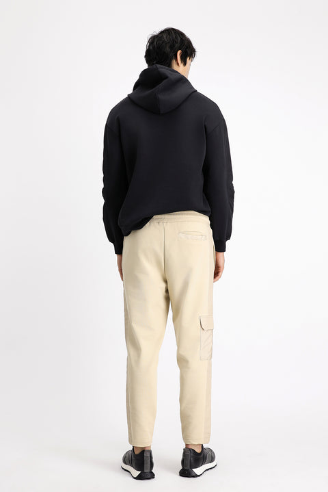 Medium Beige Cotton Cargo Pocket Sweatshirt/Sweatpants