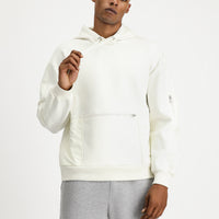 Off-White Hooded Oversize Zip-Up Cotton Sweatshirt