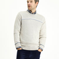 Stone Bicycle Collar Regular Fit Patterned Knit Sweater