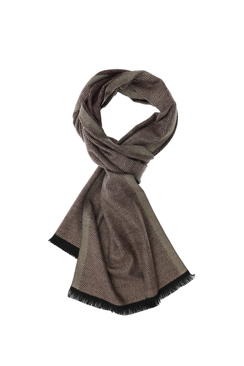 Light Burgundy Patterned Scarf
