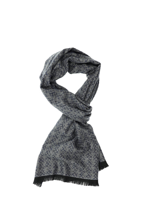 Medium Grey Patterned Scarf