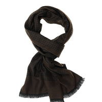 Dark Brown Patterned Scarf
