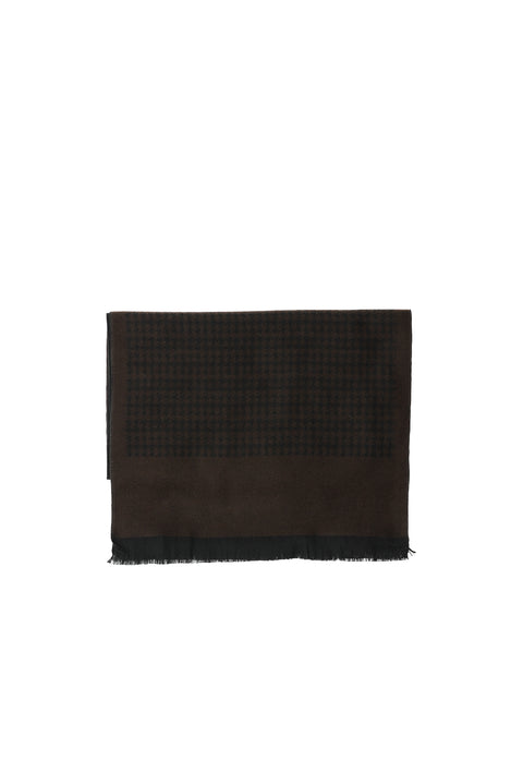 Dark Brown Patterned Scarf