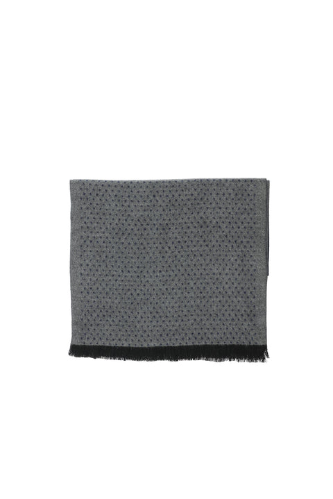 Navy Blue Patterned Scarf