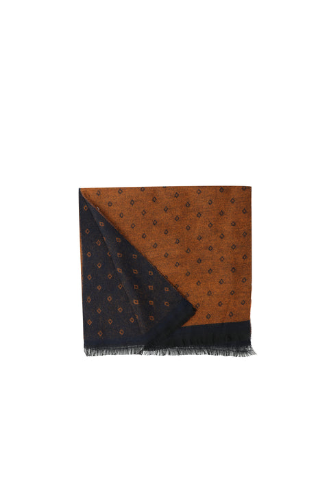 Dark Navy Patterned Scarf