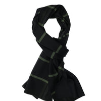 Dark Navy Patterned Scarf