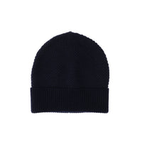 Dark Navy Wool Plain Beanie
