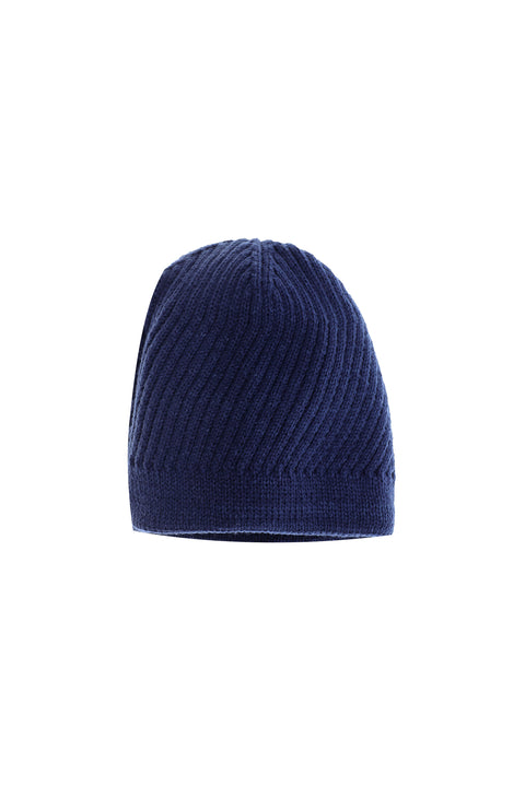 Dark Navy Striped Beanie