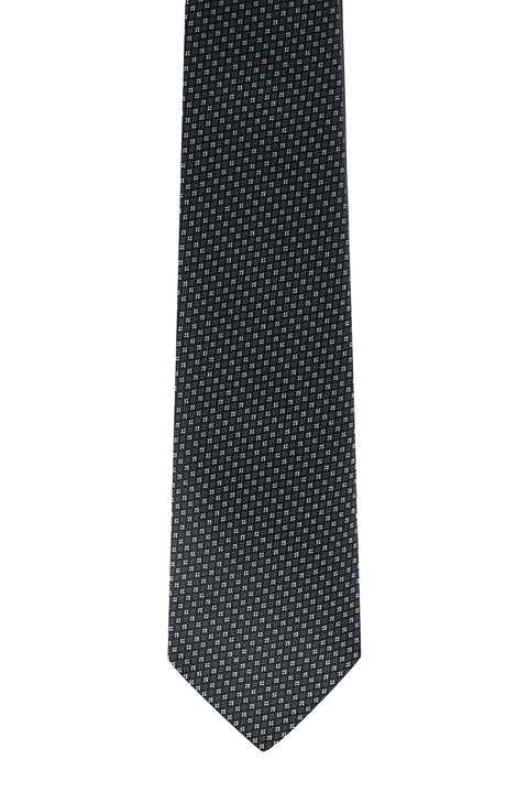 Black Micro-Patterned Tie