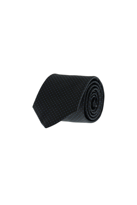 Black Micro-Patterned Tie