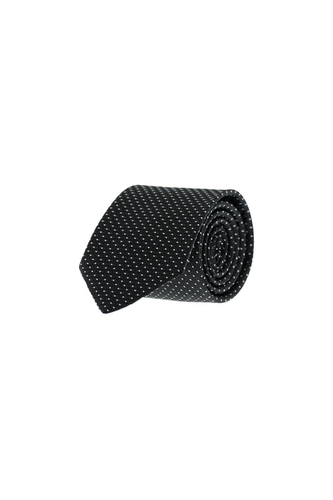 Black Micro-Patterned Tie
