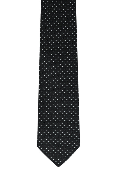 Black Micro-Patterned Tie