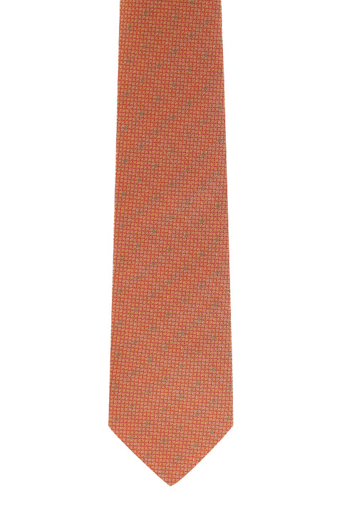 Medium Orange Patterned Tie