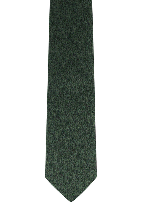 Dark Green Micro-Patterned Tie