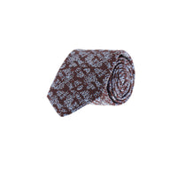 Dark Burgundy Patterned Knitted Tie