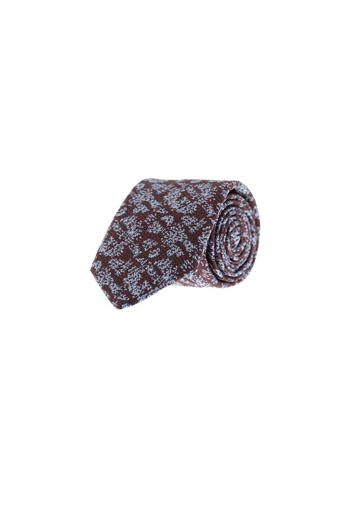 Dark Burgundy Patterned Knitted Tie
