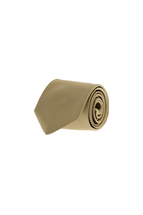 Dark Beige Patterned Tie