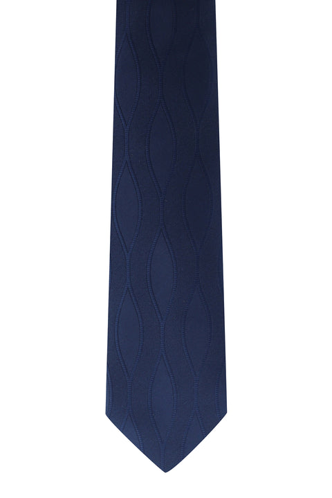 Dark Navy Patterned Tie