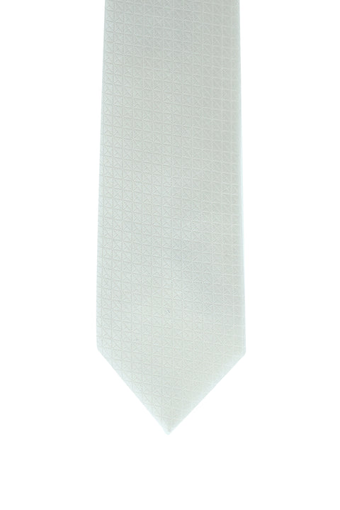 White Patterned Tie