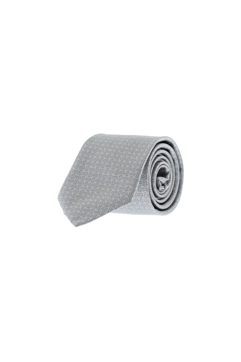 Medium Grey Patterned Tie