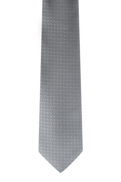 Medium Grey Patterned Tie