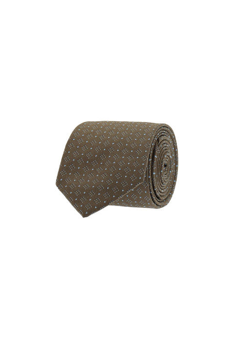 Medium Brown Patterned Tie