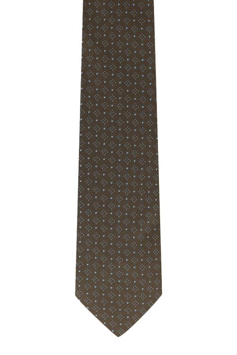 Medium Brown Patterned Tie