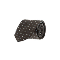 Dark Brown Patterned Tie