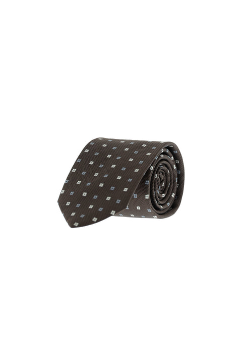 Dark Brown Patterned Tie