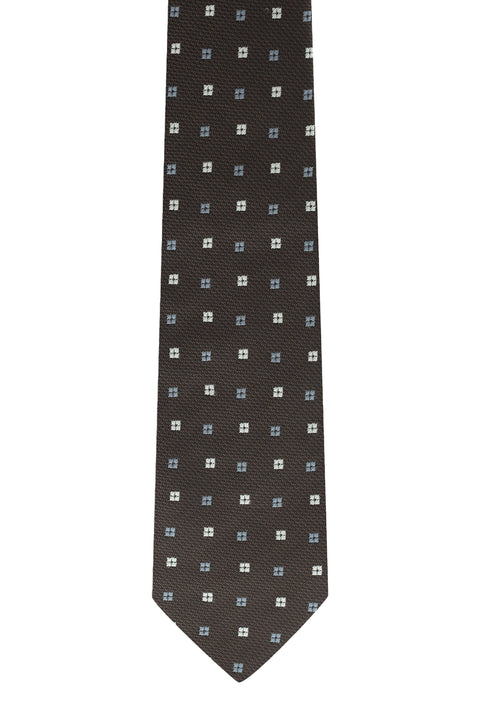 Dark Brown Patterned Tie