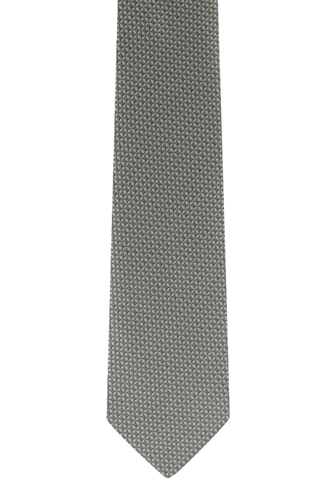 Medium Grey Patterned Tie