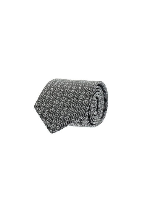 Medium Gray Patterned Tie
