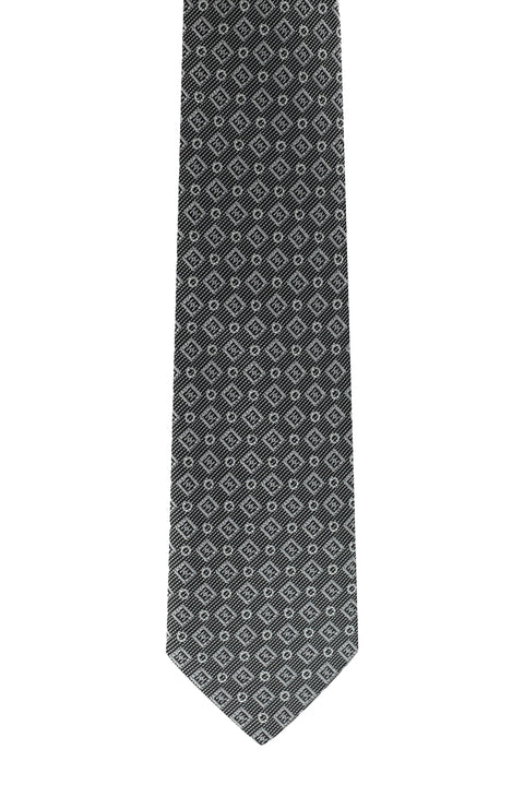 Medium Gray Patterned Tie