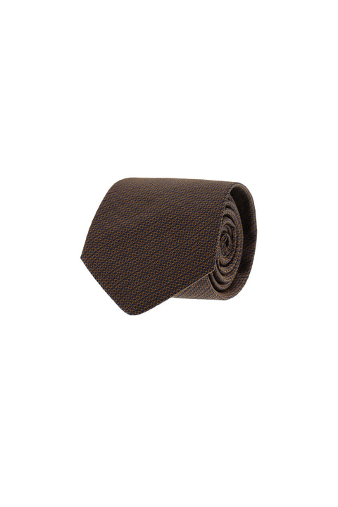 Dark Brown Patterned Tie