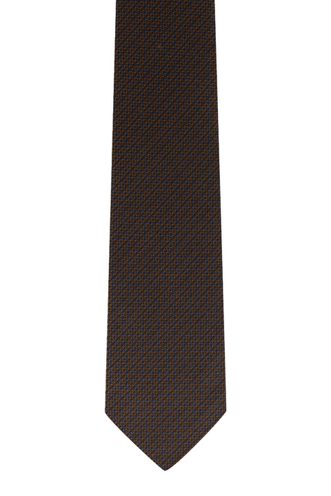 Dark Brown Patterned Tie